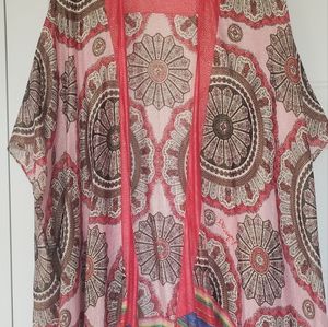 Gold Thread with Rainbow 🌈 Design Kimono